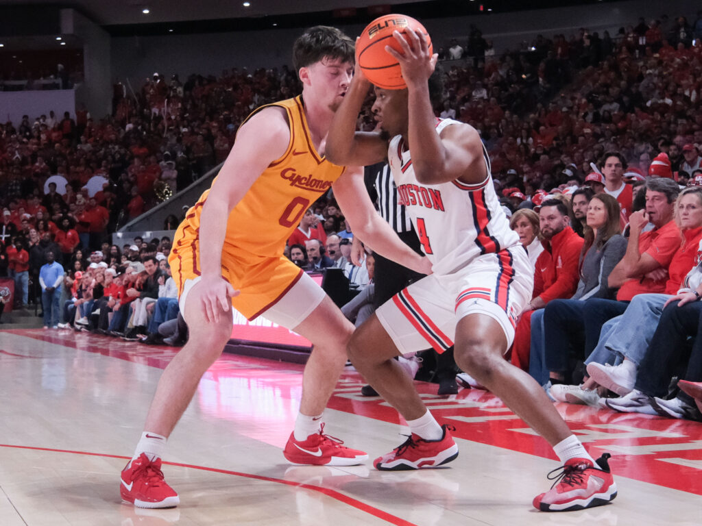 University of Houston guard LJ Cryer couldn't be stopped against Iowa State.(Photo by F. Carter Smith)