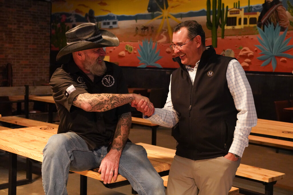 Vaqueros BBQ's new Allen outpost is a collaboration between pitmaster Arnulfo “Trey” Sanchez and M Crowd Restaurant Group CEO Edgar Guevara. (Courtesy of Carol Vig Photography)