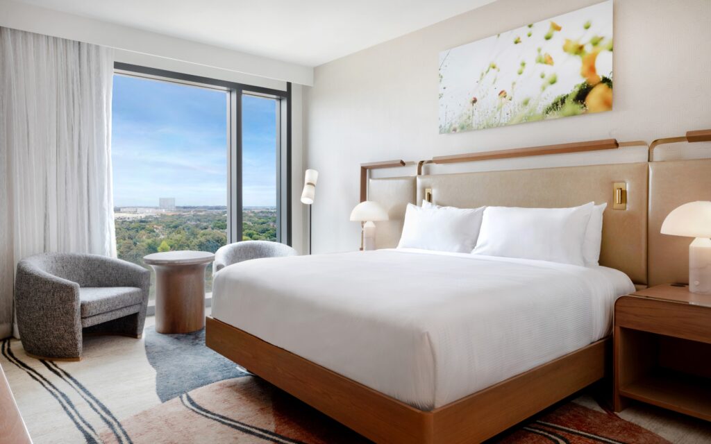 The hotel boasts 224 guest rooms, including 60 Reserve Suites with kitchenettes and balconies. (Courtesy)