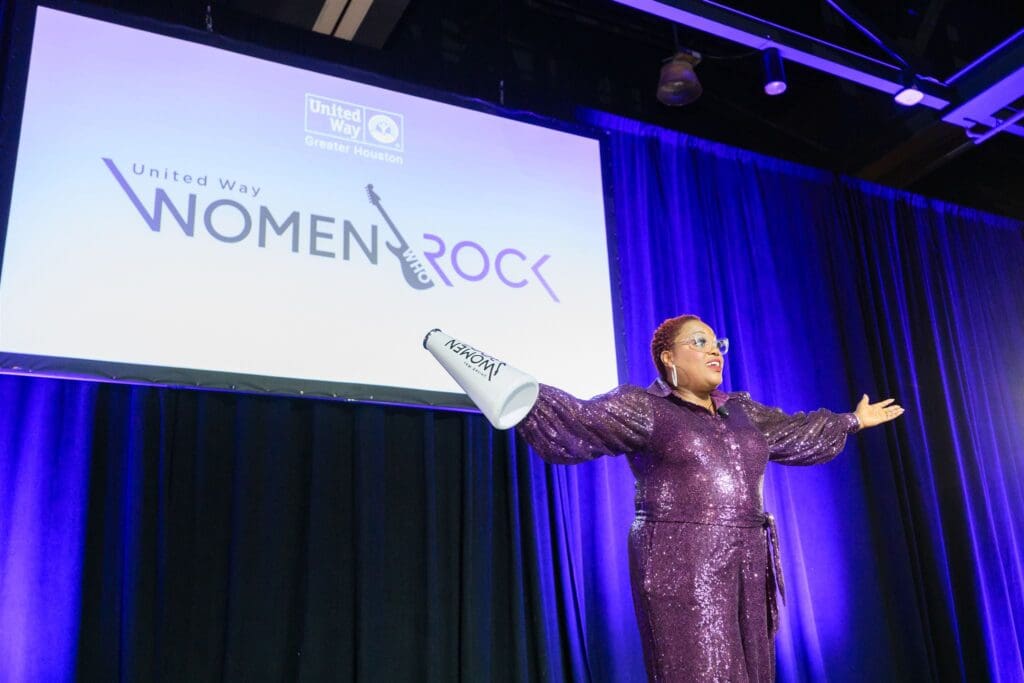 Roshanda Pratt's keynote address at the United Way's Women Who Rock event focused on empowering women to "find their voice" and embrace their visibility.   (Photo by Si Vo Photography)