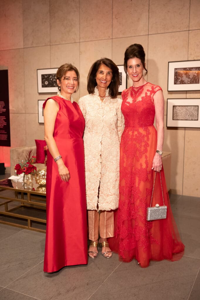 Bonna Kol, Sultana Mangalji, Phoebe Tudor at Asia Society Texas’ Tiger Ball 2025: Enchanting Shanghai, honoring Y. Ping Sun and David Leebron, on Friday, March 7, 2025. (Photo by Daniel Ortiz)