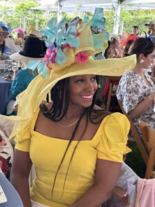 Dina McMearn at the ‘Hats in the Park’ luncheon benefiting Hermann Park Conservancy.