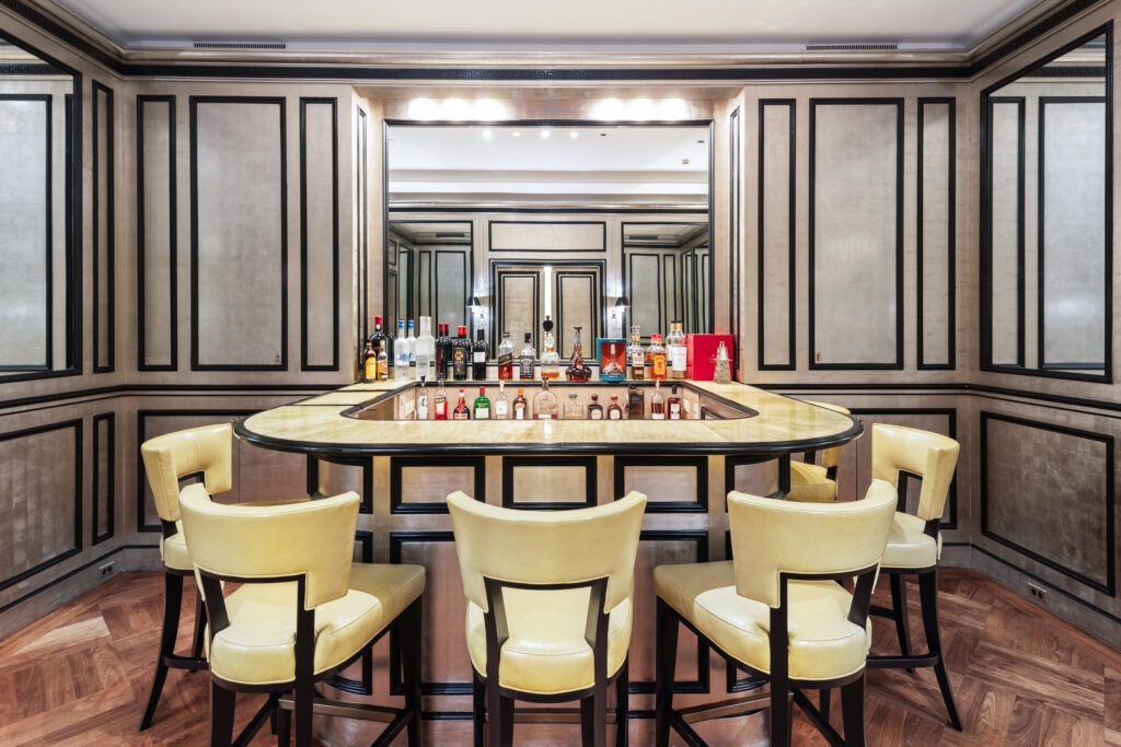 The home includes an Art Deco bar.  (Photo by Briggs Freeman Sotheby's International Realty)
