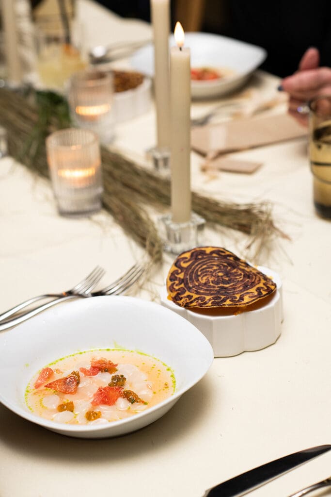 Aguachile with Bay Scallops (Photo by A Sea of Love for Dallas Contemporary)