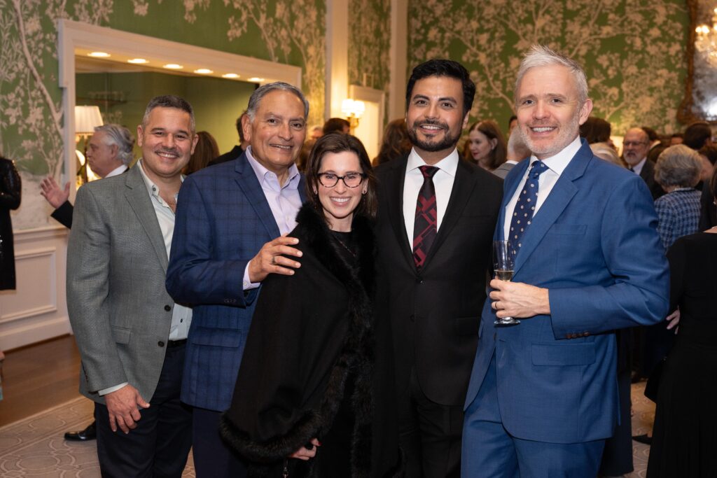 Alex Gallardo, John Steven Cisneros, Stephanie Beveridge, Abraham Silva, Dominic Beveridge at Preservation Houston's Cornerstone Dinner (Photo by Wilson Parrish)