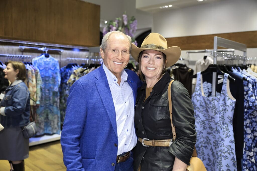 Bill Windham, Kristin Palmer at the Elizabeth Anthony kick-off for the Make-A-Wish gala (Photo by Quy Tran)