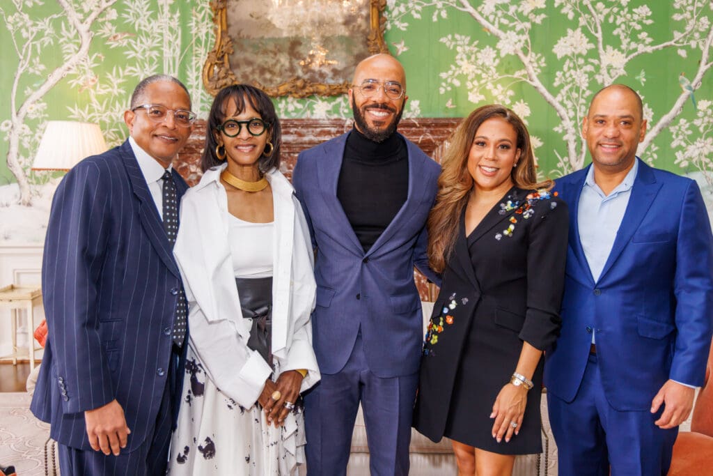Jung Center dinner chairs Wayne & Judy McConnell, speaker Clint Smith, chairs Heidi & Marcus Smith at the Jung Center dinner. (Photo by Katy Anderson)