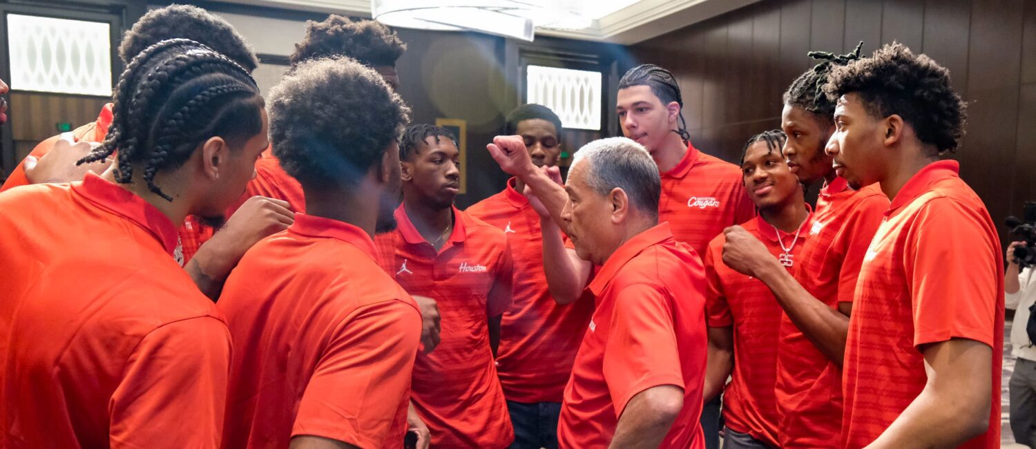 The University of Houston Cougars, Big XII Conference Champions and riding a 13-game winning streak, earned the #1 seed in the NCAA Midwest Regional, during Selection Sunday at the Post Oak Hotel