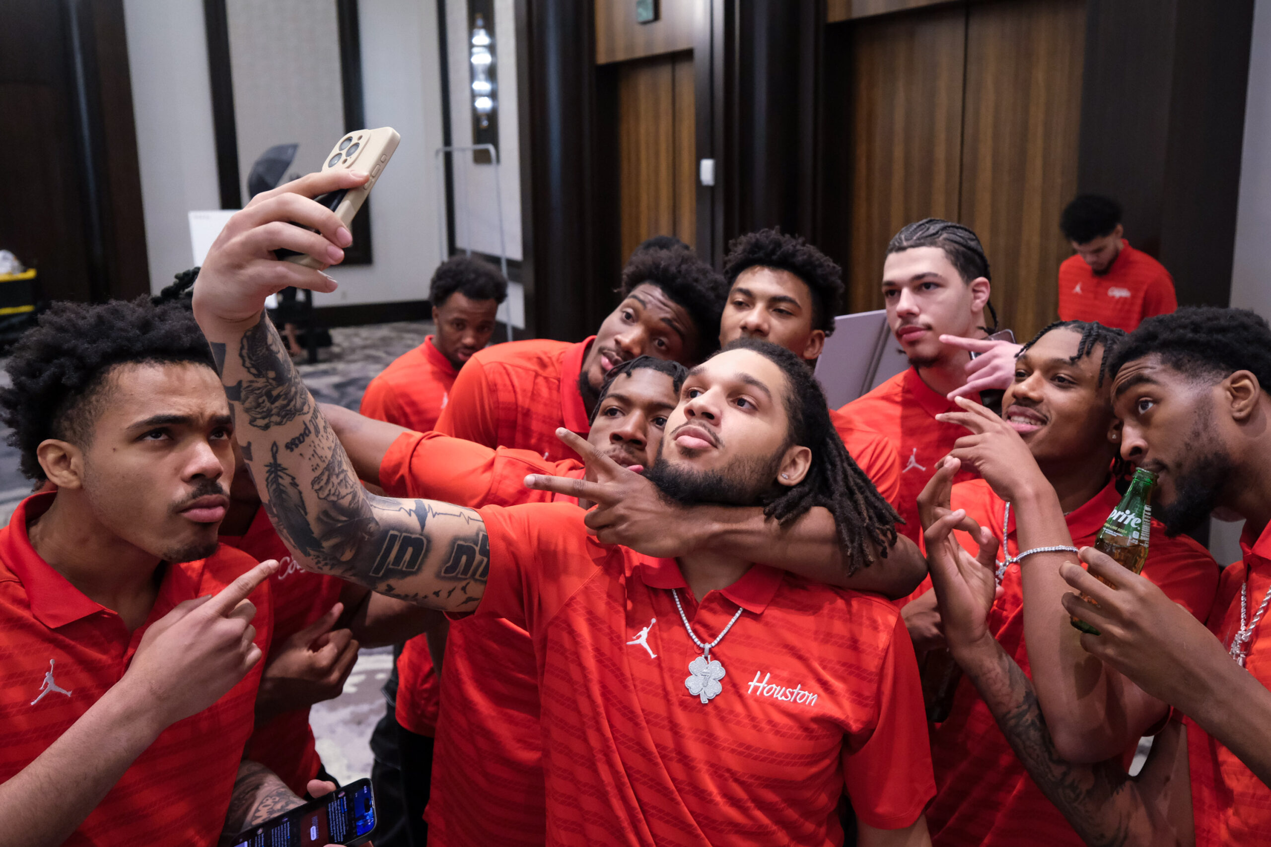 The University of Houston Cougars, Big XII Conference Champions and riding a 13-game winning streak, earned the #1 seed in the NCAA Midwest Regional, during Selection Sunday at the Post Oak Hotel