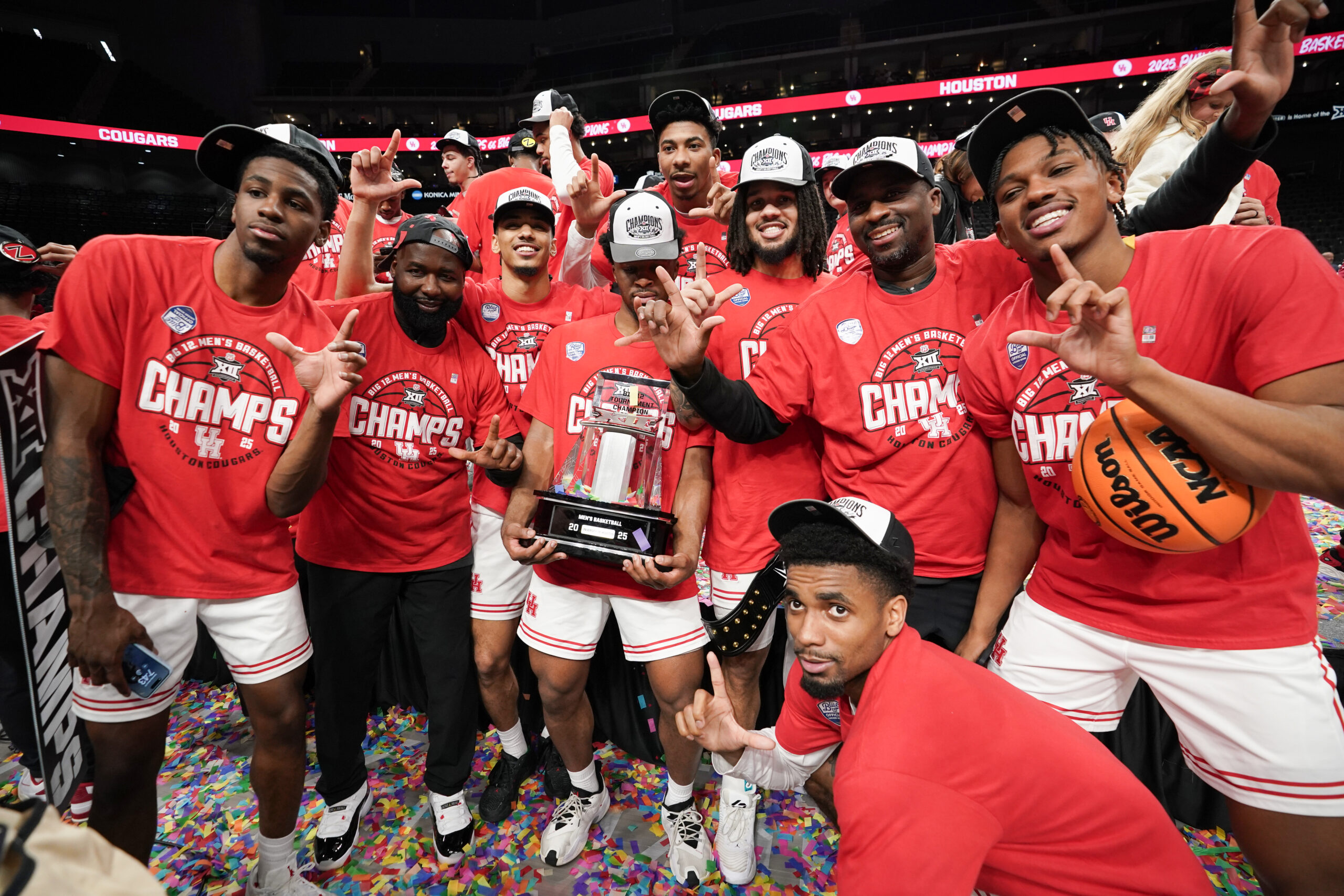 University of Houston’s have a great case for being the best group of guards in the entire country. (Photo by Denny Medley/Big 12 Conference)