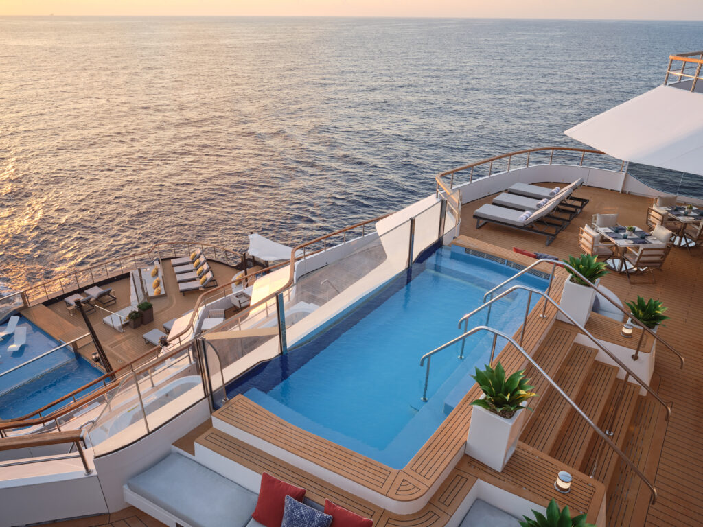 The Mistral pool aboard the Ritz-Carlton yacht Evrima. (Courtesy Photo)