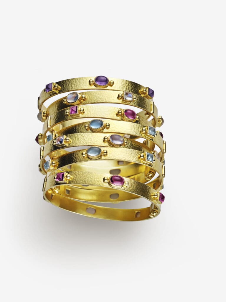 Both Ancient Roman intaglio pieces, as well as the Venetian Glass intaglios of modern Italy, serve as inspiration for Elizabeth Locke.