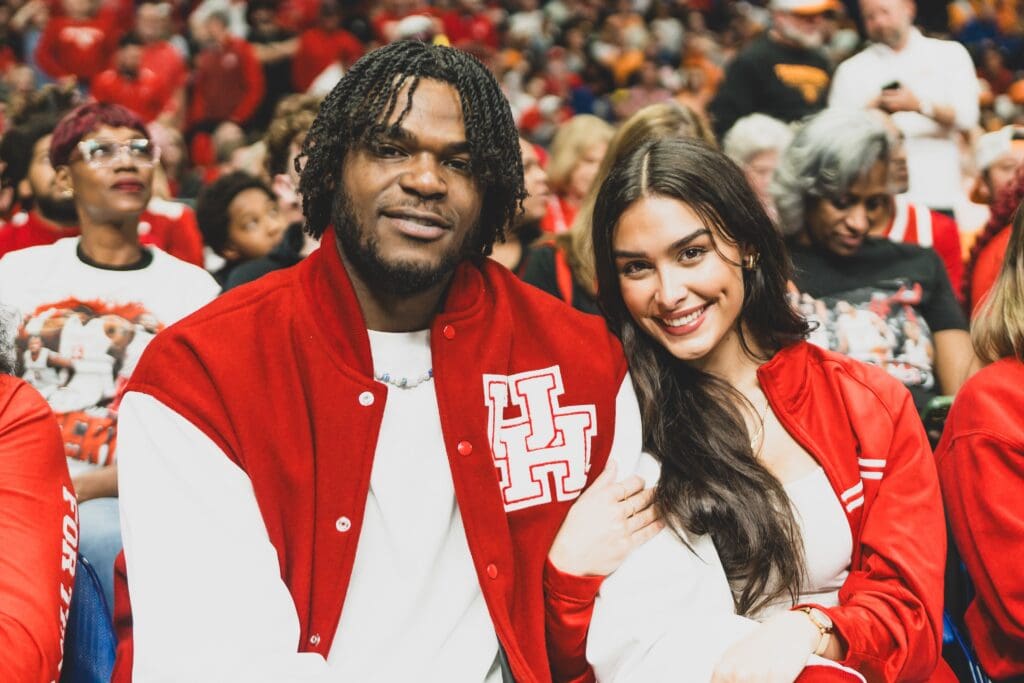 Jarace Walker came out to see his University of Houston guys play for a spot in the Final Four. (@UHCougarMBK)