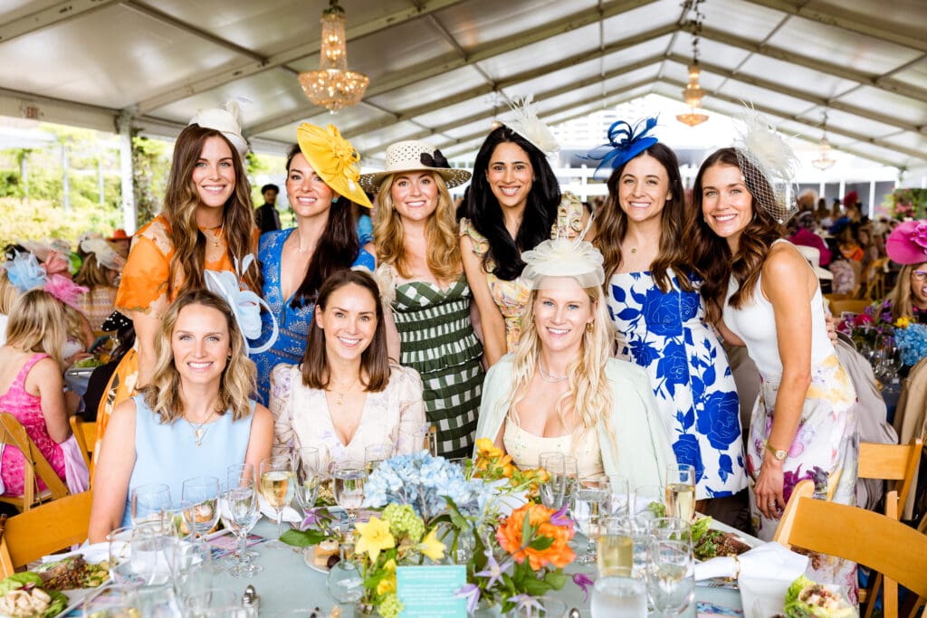 Lunching ladies at the 'Hats in the Park' luncheon benefiting Hermann Park Conservancy.  (Photo by Hung L. Truong)
