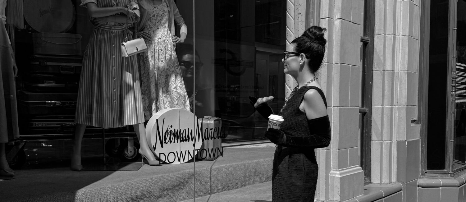 PaperCity editor Melissa Smrekar pays tribute to the downtown Dallas Neiman Marcus, on what was *almost* its last day. (Photo by Sarah Day Ring)