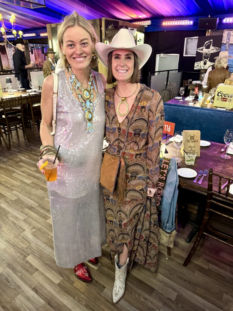 Allison Bagley, Jenny Weber at The Ranch + Steakhouse at the Houston rodeo (Photo by Fady Armanious)