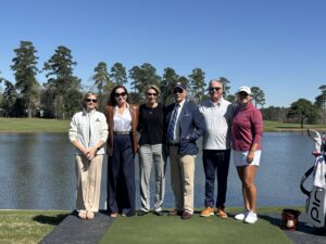 Woodlands Township Linda Nelson, Cindy Heiser, the LPGA’s Ricki Lasky Richard Franks, Township President Brad Bailey and Lauren