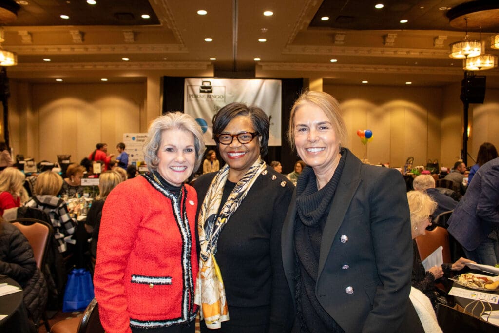 City Councilwoman Twila Carter, Marian Harper, Wendy Craven at Designer Purse Bingo benefiting Be an Angel (Photo by XX)