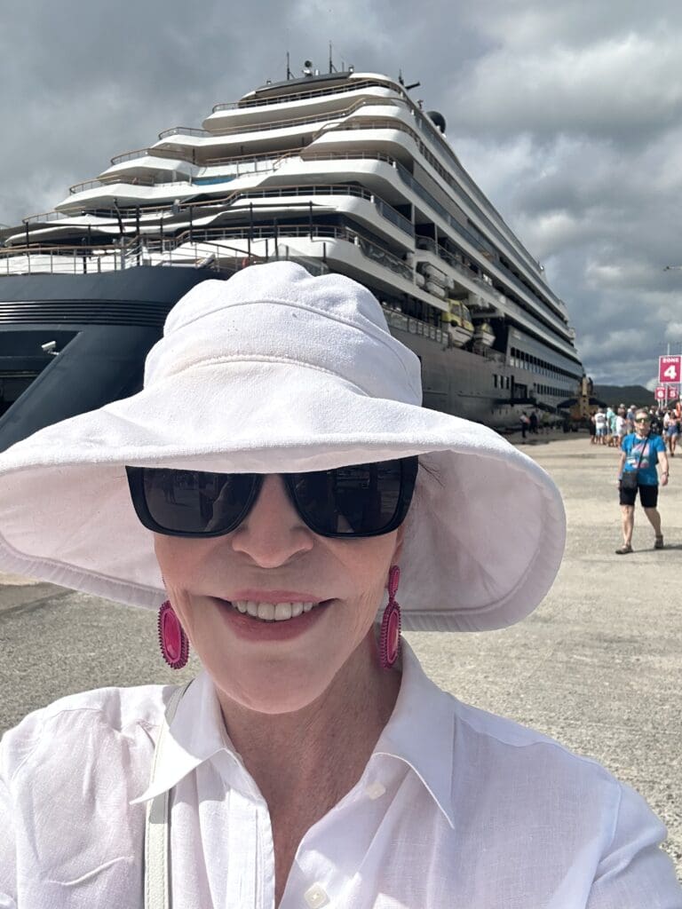 A selfie at Virgin Gorda in the British Virgin Islands while traveling  aboard the Ritz-Carlton yacht Evrima. 