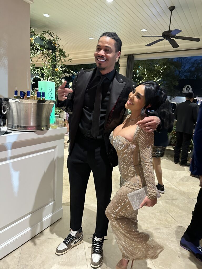 Houston Rocket Gerald Green and fan at the Rockets Clutch City Foundation gala held on the grounds of the Fertitta family home in River Oaks. (Photo by Shelby Hodge)