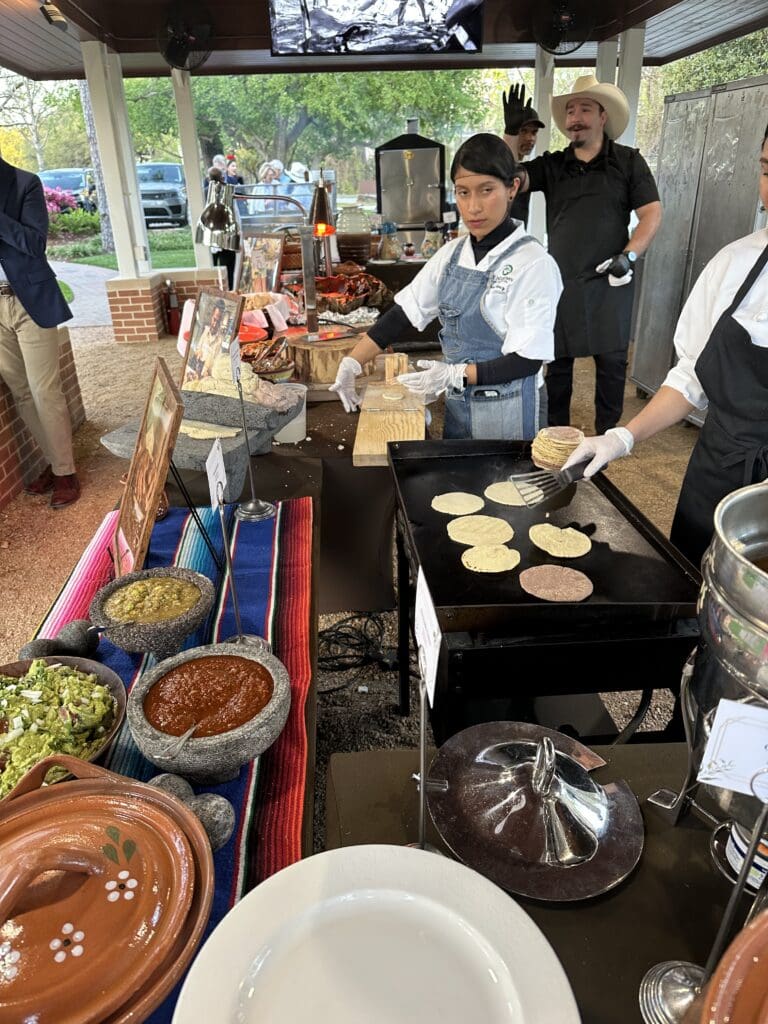 In the authentic cuisine of Oaxaca and Puebla, there three types of tortillas, all served  at The Houstonian 'Tribute to Mezcal' dinner. (Photo by Shelby Hodge)