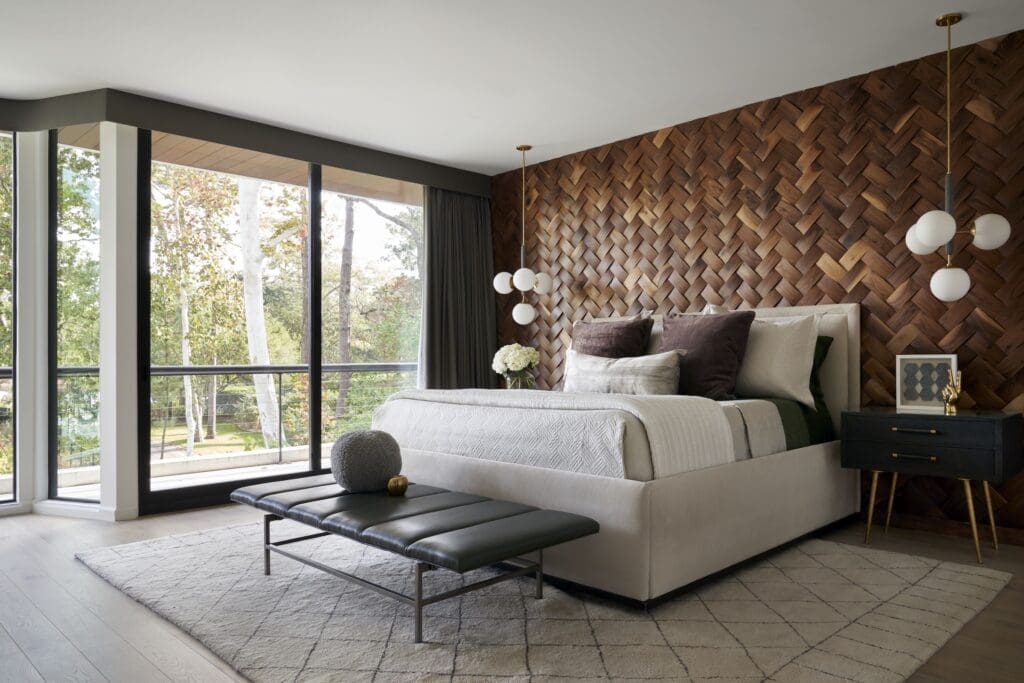 The second floor primary bedroom at 4004 Inverness opens to a private terrace (Photo by Pär Bengtsson)