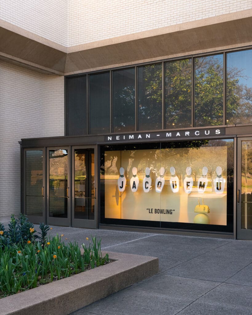 Famed French fashion house Jacquemus installed a bowling alley in the space that Neiman Marcus NorthPark Center has preserved for pop-up fun. (Courtesy of Jacquemus)