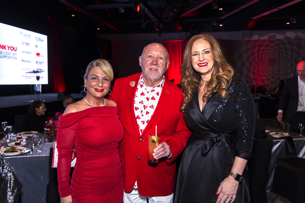 Heart Ball Woodlands 2025 Lisa Butler, George Lindahl and Lisa Fenley
