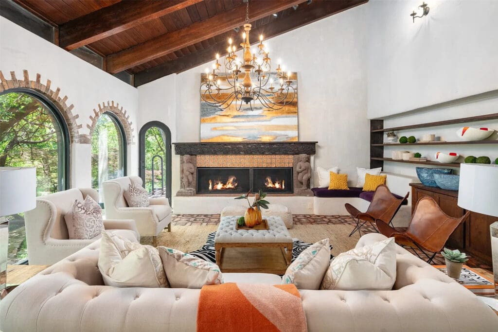 The estate, which was built in 1952, "embodies a harmonious blend of Mexican hacienda charm and the timeless elegance of an Italian villa." (Photo by Briggs Freeman Sotheby's International Realty)