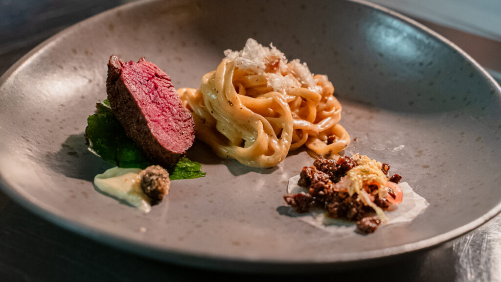 A portion of the 25-course tasting menu. (Courtesy Daniel Hooks)