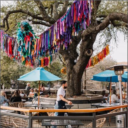Your find plenty of riverside views, late-night margaritas, and tacos at Paloma Suerte. (Courtesy)