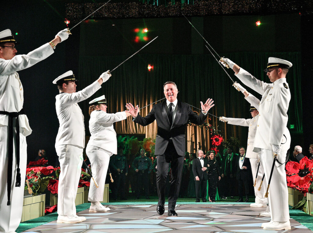 Richard Handler introduced  at the San Luis Salute (Photo by Dave Rossman)