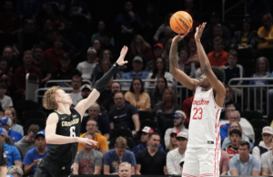 Terrance Arceneaux showed off his potential in his first BIg 12 Tournament game for Houston.(@UHCougarMBK)
