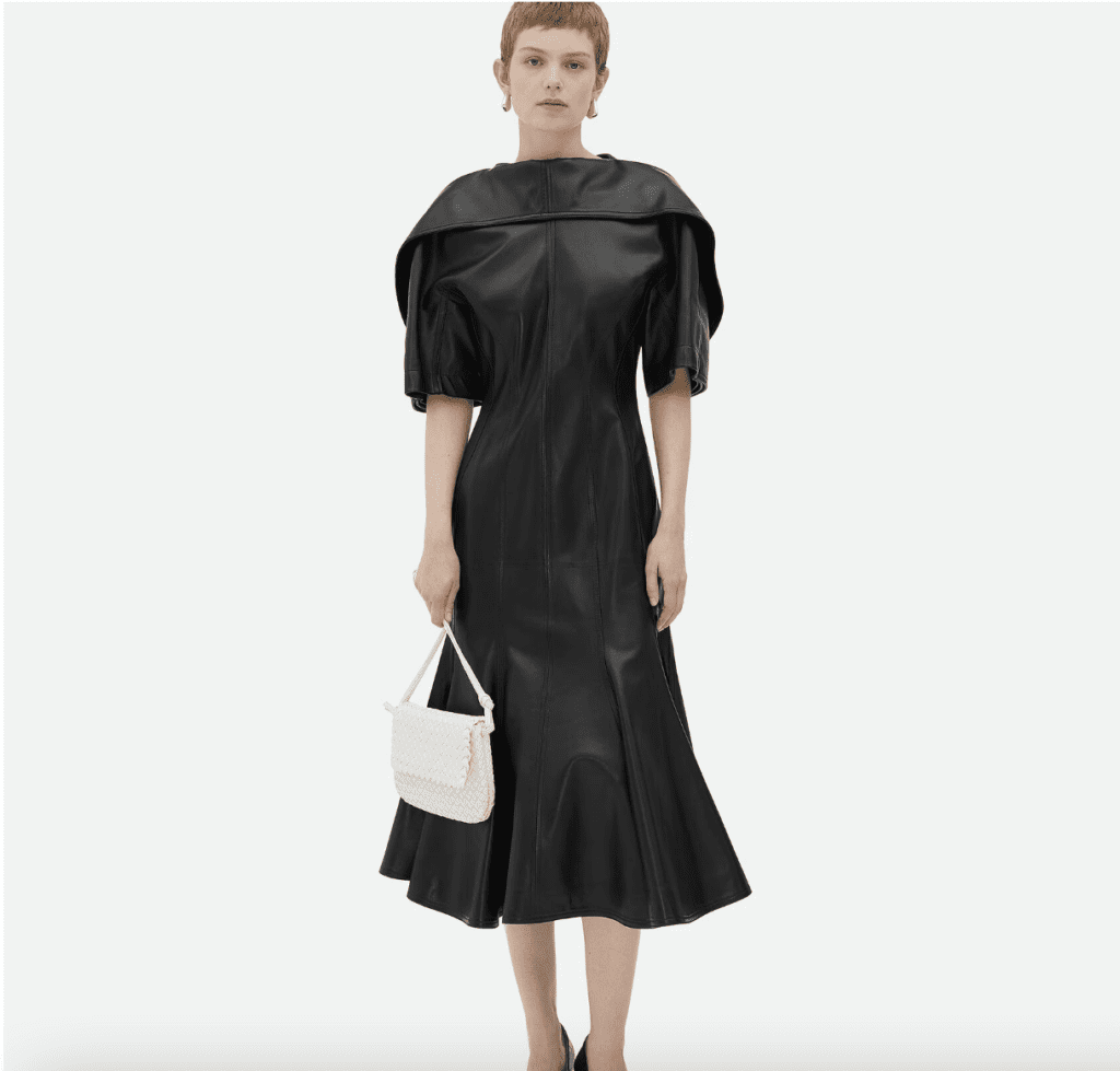 Bottega Veneta Leather A-Line Dress, $11,200.  (Photo by Enmi Yang)