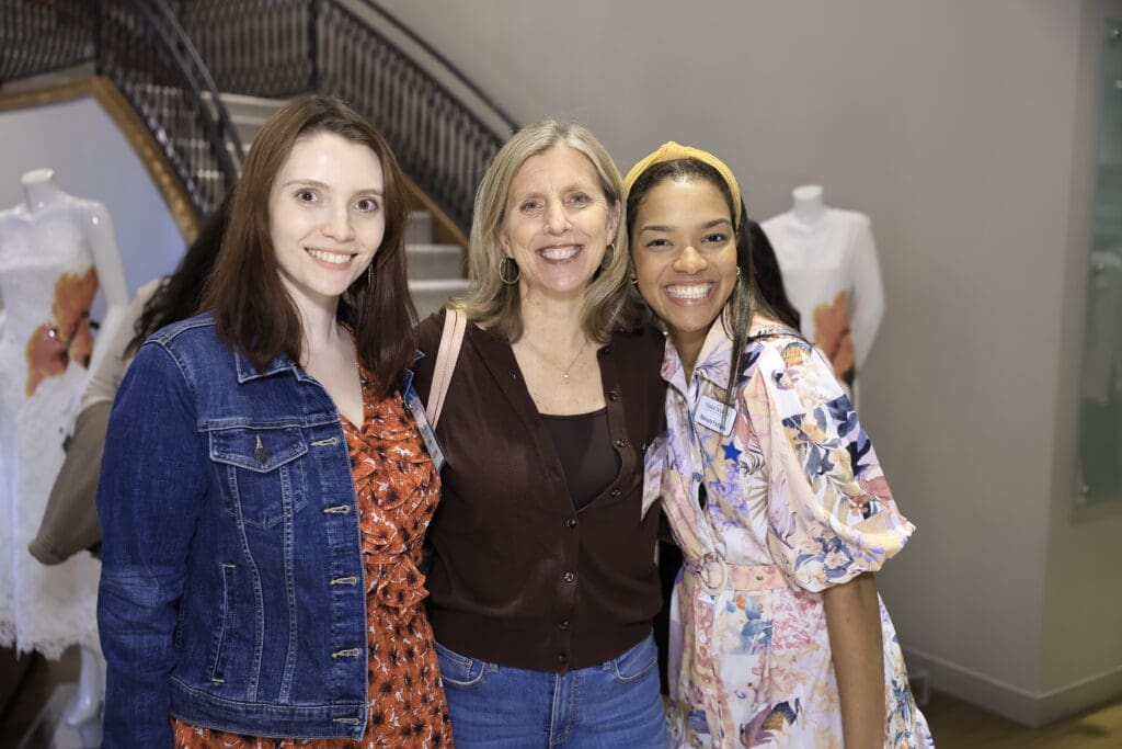 Sidney Sirdashney, Heather Hrap, Makayla Fontaine at the Elizabeth Anthony kick-off for the Make-A-Wish gala (Photo by Quy Tran)