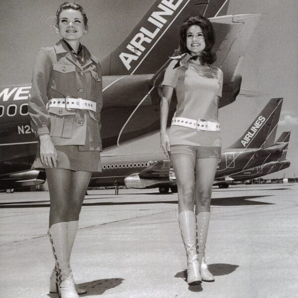A Southwest Airlines stewardess uniform, 1973
