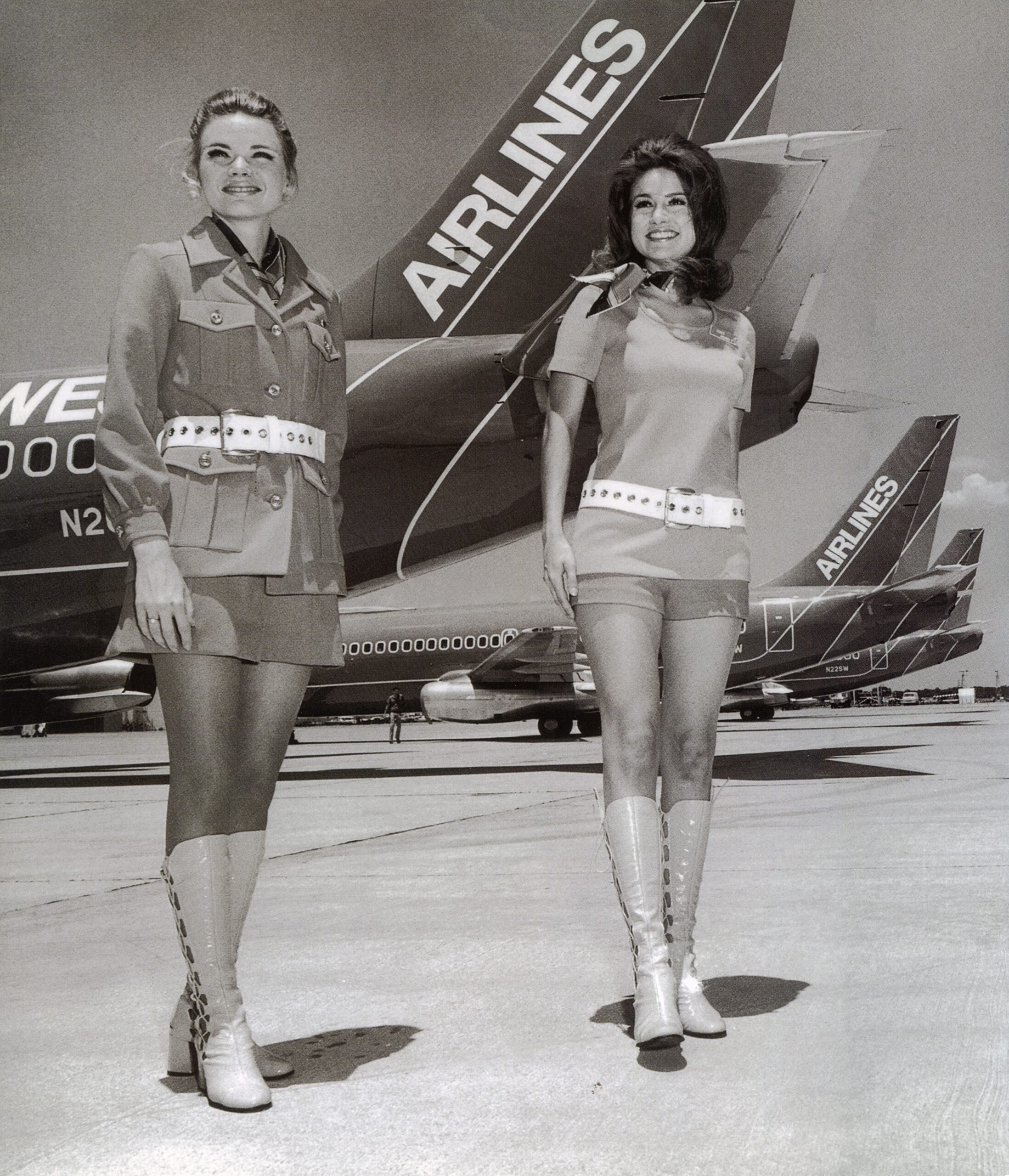 A Southwest Airlines stewardess uniform, 1973