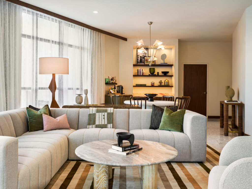 The Thompson Palm Springs has 168 bungalow-inspired guestrooms, including 18 suites in total.