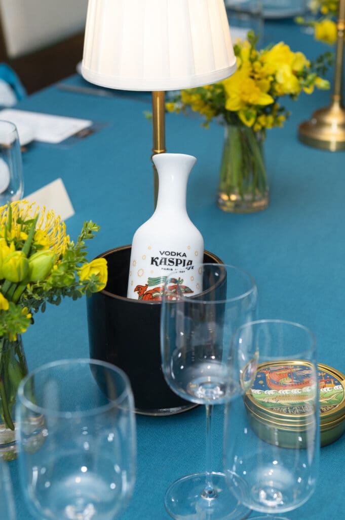 Veuve Cliquot champagne flowed, as did the chilled vodka. (Photo by Tamytha Cameron )