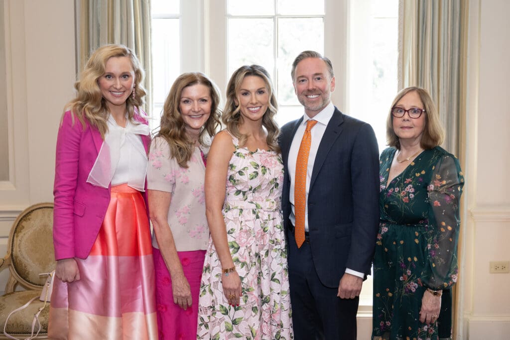 Whitney Martin, Darta Burns, Ashley & Jonathan Sloan, Diane Sloane at Children's Museum Houston Friends and Family Luncheon. (Photo by Wilson Parish)