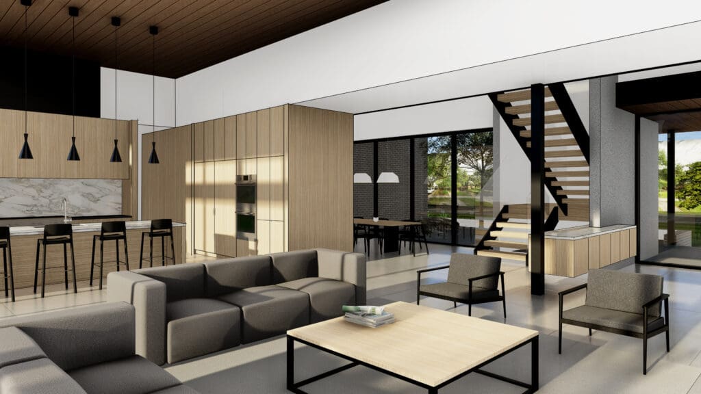 The firm exclusively focuses on modern residential design.