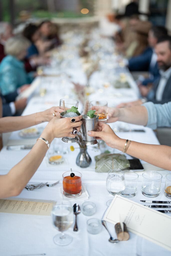 Dinner includes plenty of curated cocktails. (Photo by Clark Cabus Photography)
