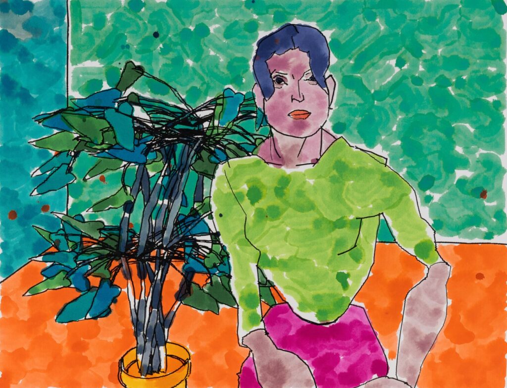 Harold Cohen's "Machine Painting Series TCM#21," 1990-2000, at Gazelli Art House