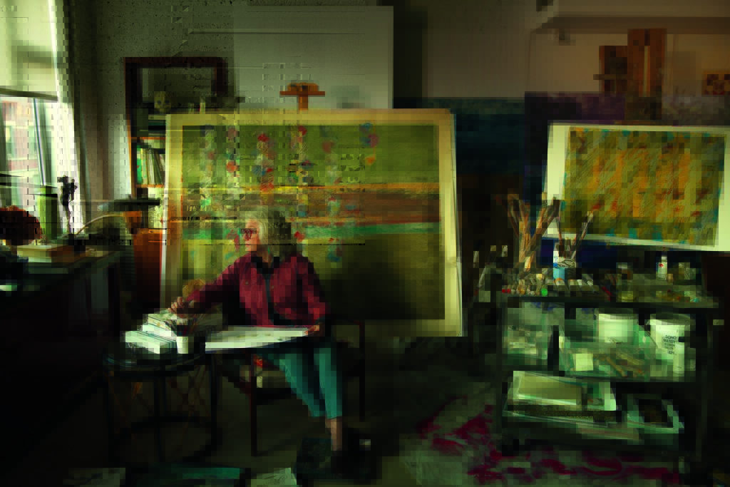 Sybil Yurman in her painting studio, New York, 2023. (Photo by Norman Jean Roy)