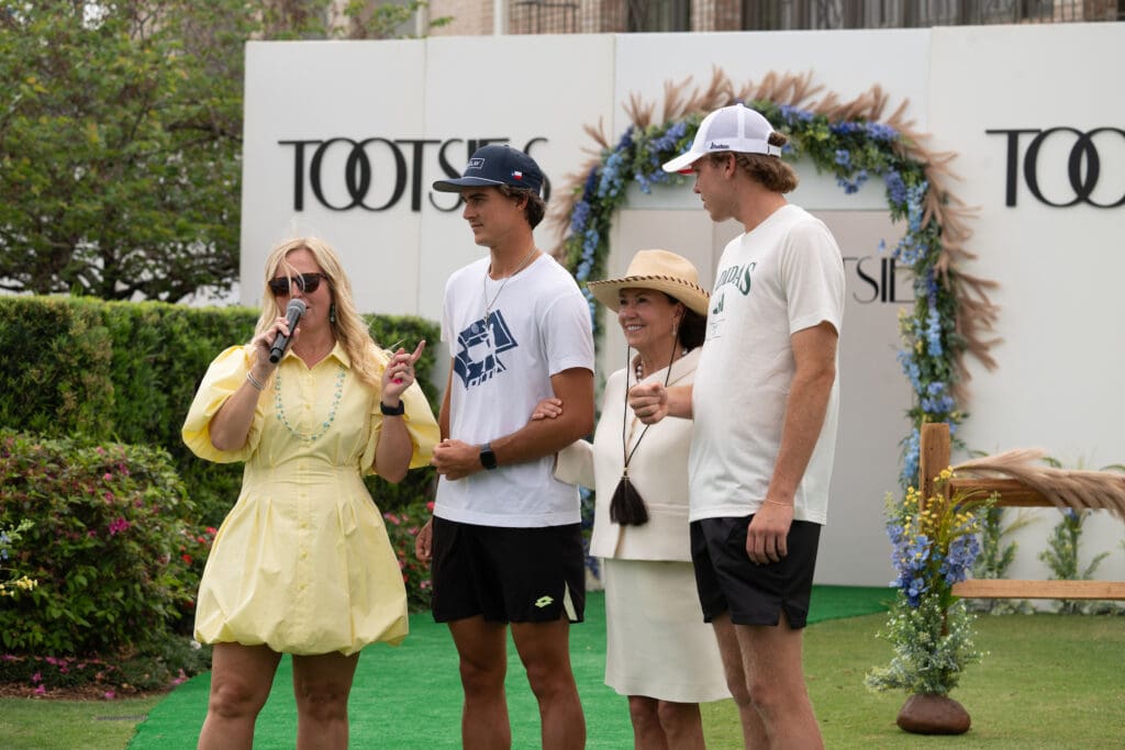 Bronwyn Greer, tennis pro, Dr. Lisa Santos, tennis pro at the US Men's Clay Court Championship luncheon at River Oaks Country Club (Photo by Daniel Ortiz)