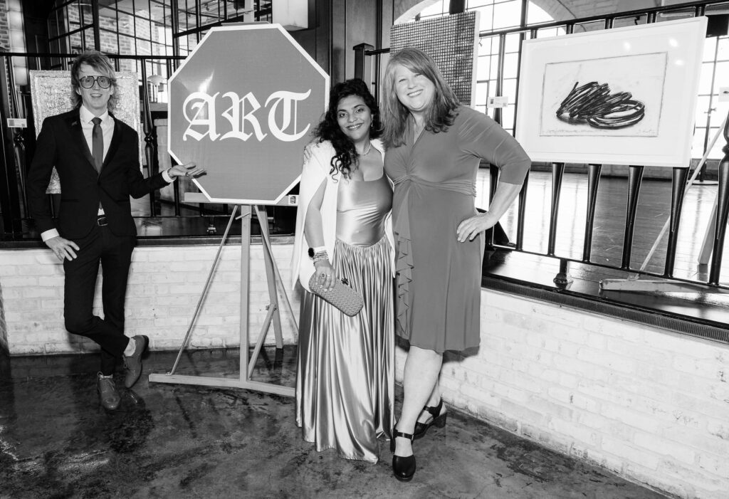 Alton DuLaney, Janavi Mahimtura Folmsbee, Melissa Richardson Banks at Rothko Chapel Inspirit Dinner (Photo by Hung L. Truong)