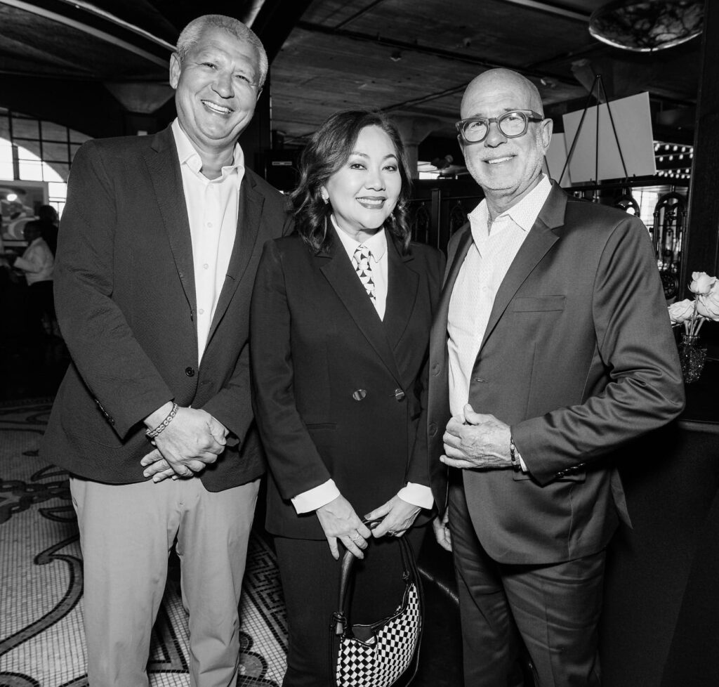 Andy Weber, Thuy Tran, Michael Piana at Rothko Chapel Inspirit Dinner (Photo by Hung L. Truong)