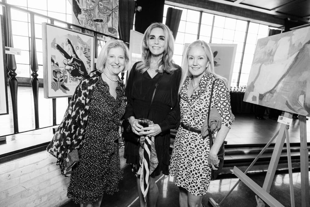 Virginia Lahourcade, Sara Robins, Marita Fairbanks at Rothko Chapel Inspirit Dinner (Photo by Hung L. Truong)