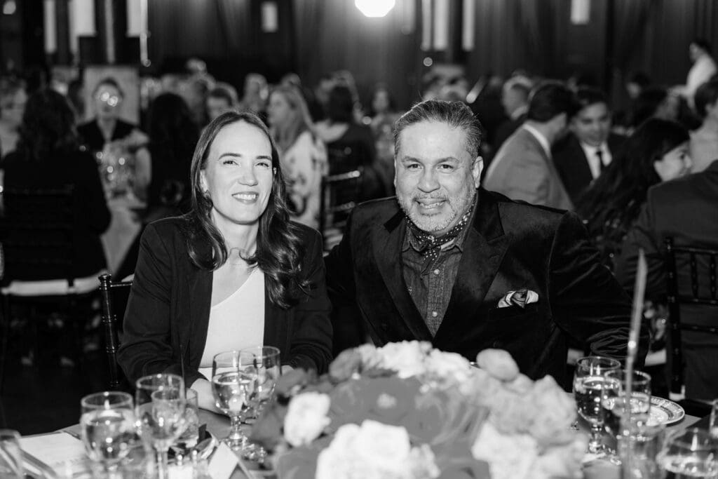 Sharon Lott Graham, Cruz Ortiz at Rothko Chapel Inspirit Dinner (Photo by Hung L. Truong)