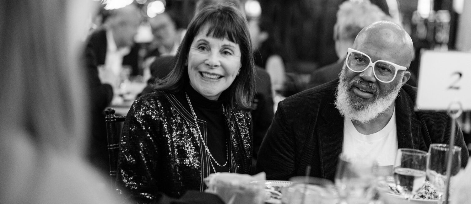 Ellen Susman, Trenton Doyle Hancock at Rothko Chapel Inspirit Dinner (Photo by Hung L. Truong)